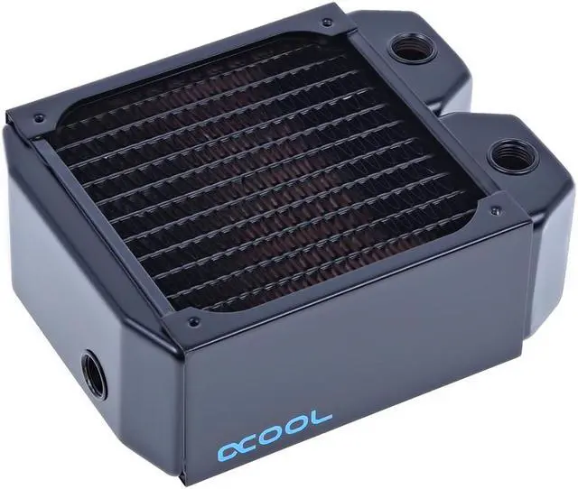 Alt view image 10 of 17 - Alphacool NexXxos UT60 Full Copper Radiator 120, 120mm x 1, Single Fan, Black