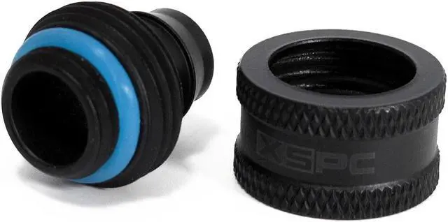 Alt view image 3 of 9 - XSPC G1/4" to 3/8" ID, 1/2" OD Compression Fitting V2 for Soft Tubing, Matte Black