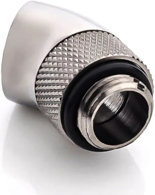 Alt view image 2 of 7 - Bitspower G1/4" Male to Female Extender Fitting, 45 Degree Rotary, Black Sparkle, 4-pack