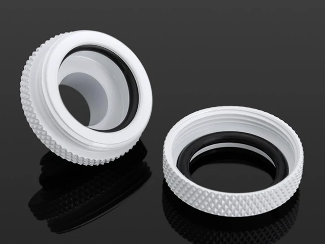 Alt view image 3 of 5 - Bitspower G1/4" to Enhance Multi-Link Fitting for 16mm OD Rigid Tubing, Deluxe White, 4-pack