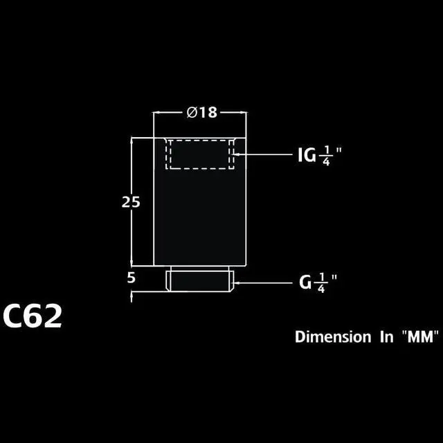 Alt view image 4 of 4 - Bitspower G1/4" Male to Female Extender Fitting, 25mm, True Brass