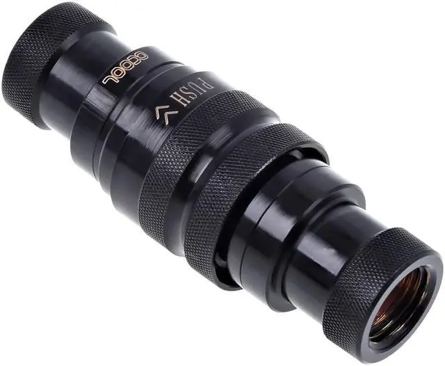 Alt view image 2 of 13 - Alphacool G1/4" Eiszapfen HF Quick Release Connector Kit, Deep Black