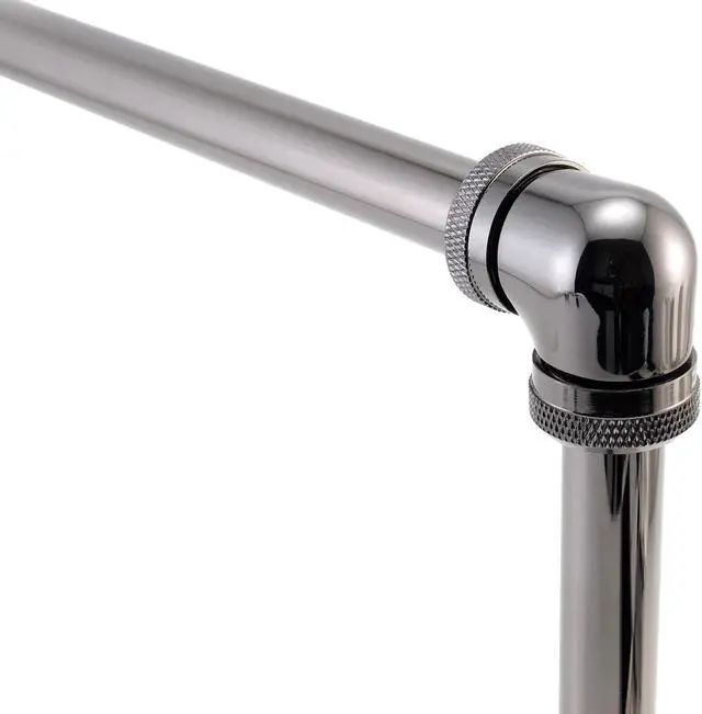 Alt view image 6 of 8 - XSPC 10mm ID, 14mm OD Rigid Tubing 90 Degree Elbow Fitting, Black Chrome