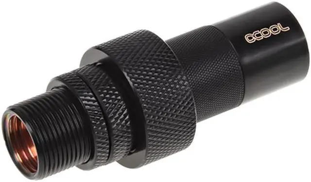Main image of Alphacool HF G1/4" Quick Release Fitting with Bulkhead, Deep Black