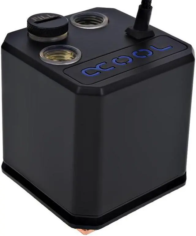 Alt view image 4 of 11 - Alphacool Eisbaer (Solo) CPU Water Block and Pump, Black