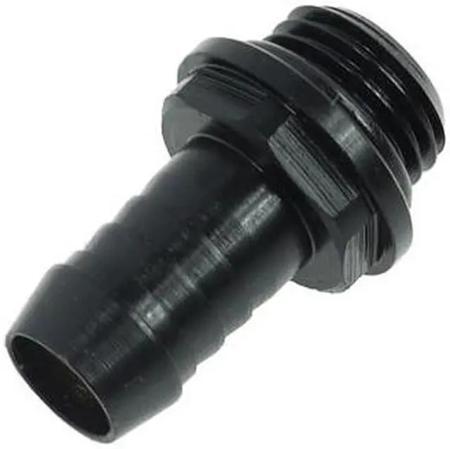 Alt view image 2 of 6 - Alphacool HF G1/4" to 10mm ID "FatBoy" Barb Fitting for Soft Tubing, Deep Black, 4-pack