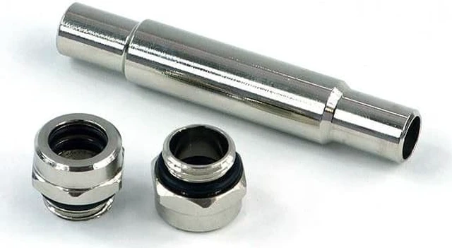Alt view image 3 of 10 - Phobya Variable Length SLI/Crossfire Fitting, 3 Slot, Silver Nickel