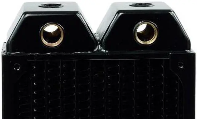 Alt view image 4 of 10 - Alphacool NexXxos UT60 Full Copper Radiator 280, 140mm x 2, Dual Fan, Black