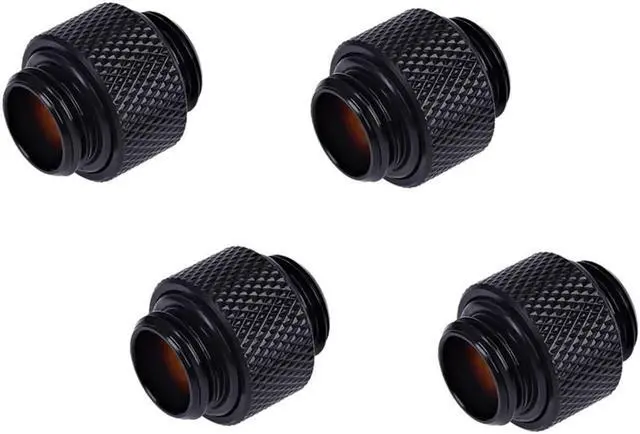Main image of Alphacool HF G1/4" Male to Male Extender Fitting, 10mm, Deep Black, 4-pack