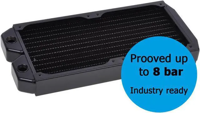 Alt view image 2 of 7 - Alphacool NexXxos ST30 Industry HPC Series 240mm Radiator, Black