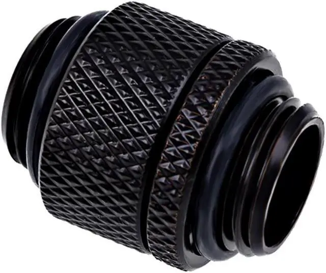 Alt view image 2 of 7 - Alphacool Eiszapfen G1/4" Male to Male 10mm Extender Fitting, Rotary, Deep Black, 4-pack