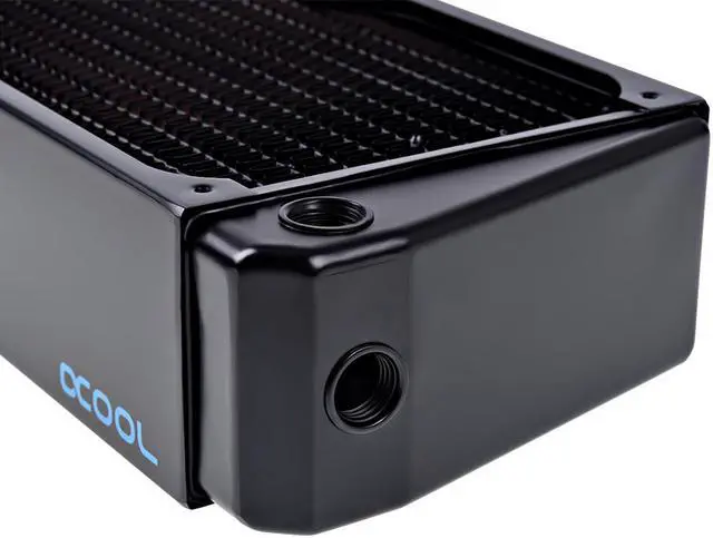 Alt view image 3 of 10 - Alphacool NexXxos UT60 Full Copper X-Flow Radiator 480, 120mm x 4, Quad Fan, Black