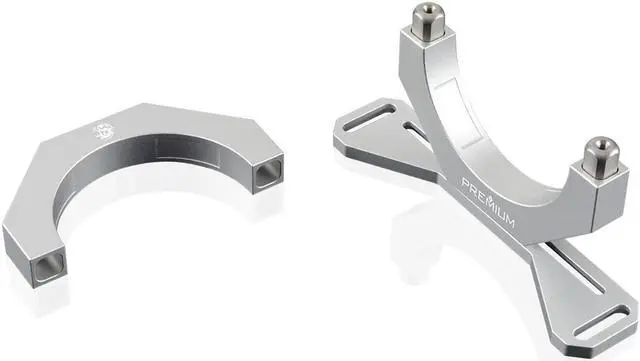 Main image of Bitspower Premium Reservoir Mount, Abrasive Silver