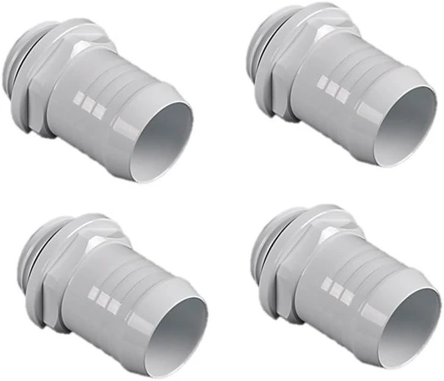 Main image of Bitspower G1/4" to 1/2" Barb Fitting for Soft Tubing, Deluxe White, 4-pack