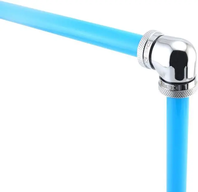 Alt view image 7 of 9 - XSPC 10mm ID, 14mm OD Rigid Tubing 90 Degree Elbow Fitting, Chrome
