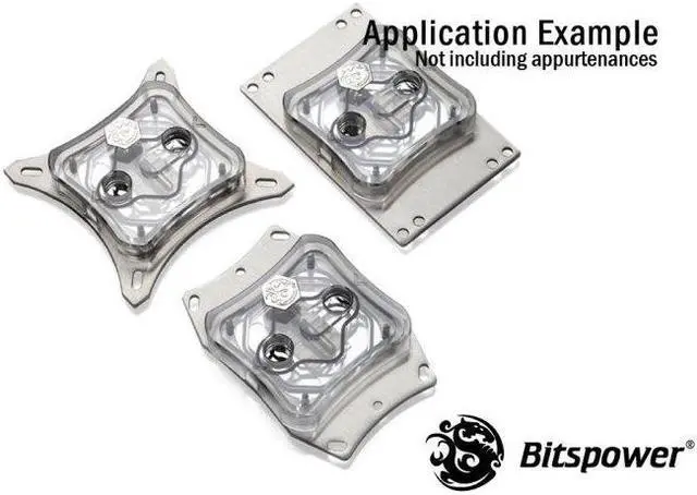 Alt view image 3 of 10 - Bitspower CPU Waterblock Summit M, Clear Acrylic Top, Digital RGB, Intel & AMD CPU