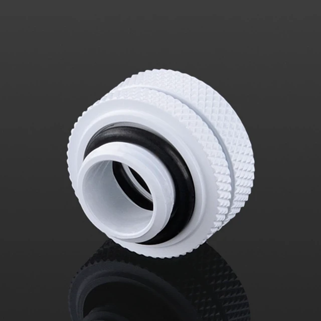 Alt view image 2 of 6 - Bitspower G1/4" to Enhance Multi-Link Fitting for 14mm OD Rigid Tubing, Deluxe White, 4-pack