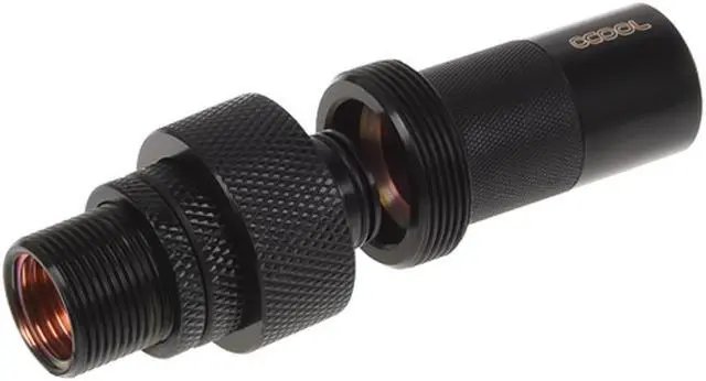 Alt view image 2 of 3 - Alphacool HF G1/4" Quick Release Fitting with Bulkhead, Deep Black