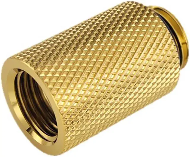 Main image of Bitspower G1/4" Male to Female Extender Fitting, 25mm, True Brass
