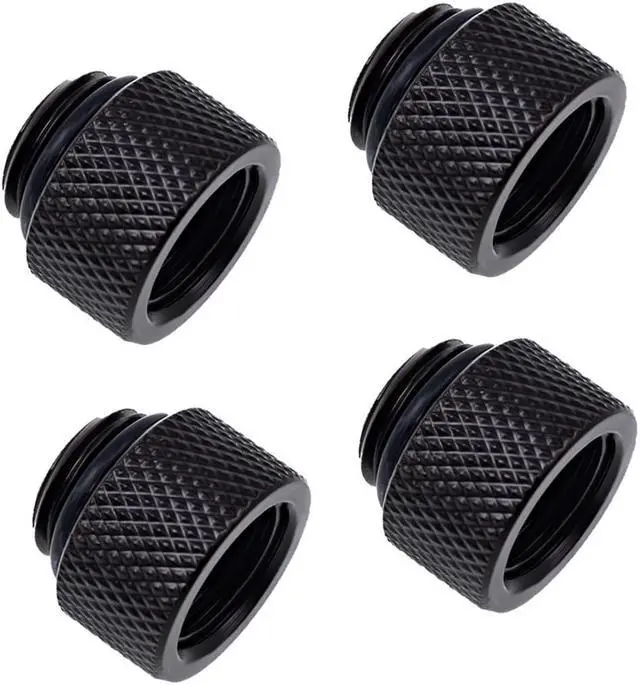 Main image of Alphacool Eiszapfen G1/4" Male to Female 10mm Extender Fitting, Deep Black, 4-pack