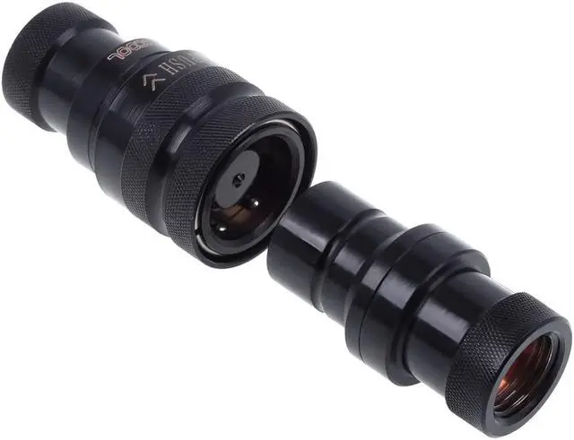 Alt view image 3 of 13 - Alphacool G1/4" Eiszapfen HF Quick Release Connector Kit, Deep Black