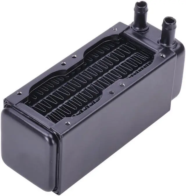 Alt view image 2 of 7 - Alphacool NexXxos XT45 Full Copper Radiator 80, 40mm x 2, Dual Fan, Black