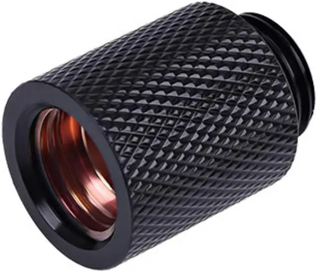 Alt view image 2 of 3 - Alphacool HF G1/4" Male to Female Extender Fitting, 20mm, Deep Black, 4-pack