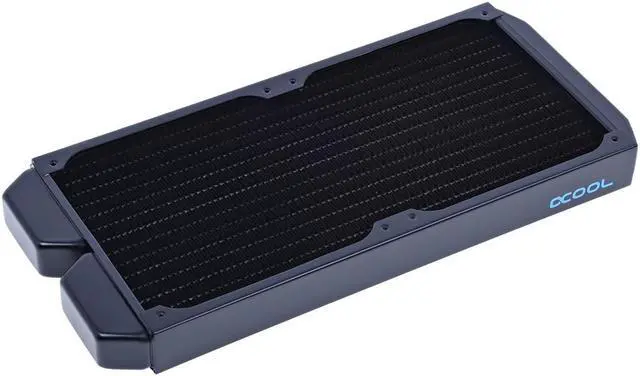 Alt view image 2 of 8 - Alphacool NexXxos ST30 Full Copper Radiator 280, 140mm x 2, Dual Fan, Black