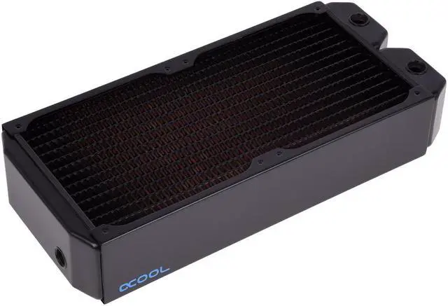 Alt view image 2 of 10 - Alphacool NexXxos UT60 Full Copper Radiator 280, 140mm x 2, Dual Fan, Black
