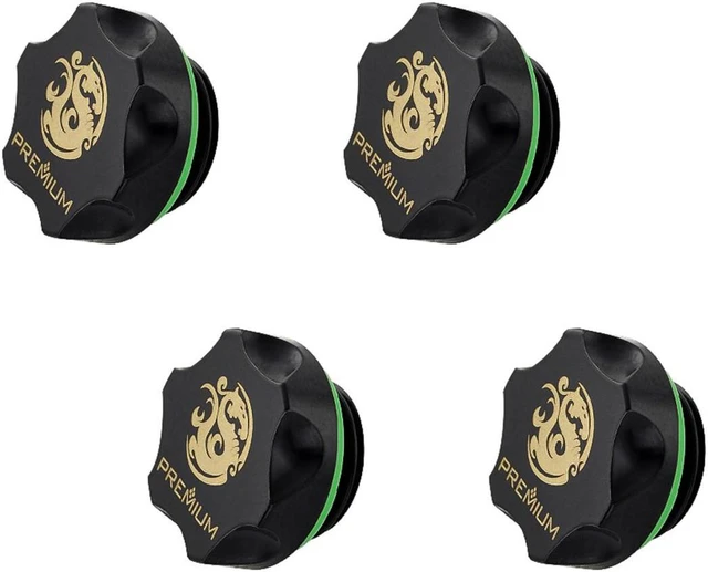 Main image of Bitspower Premium G1/4" Stop Fitting, Matte Black, 4-pack