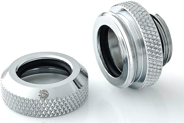 Alt view image 4 of 4 - Bitspower G1/4" to Enhance Multi-Link Fitting for 12mm OD Rigid Tubing, Silver Shining, 4-pack