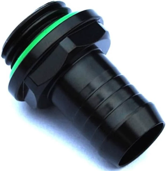 Alt view image 2 of 4 - Bitspower G1/4" to 3/8" Barb Fitting for Soft Tubing, Matte Black, 4-pack