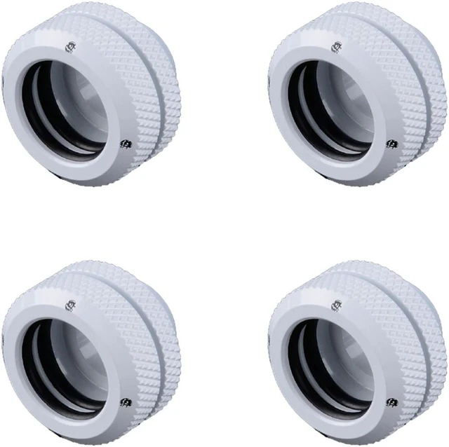 Main image of Bitspower G1/4" to Enhance Multi-Link Fitting for 14mm OD Rigid Tubing, Deluxe White, 4-pack