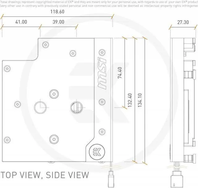 Alt view image 8 of 8 - EKWB EK-FB MSI X470 M7 RGB Monoblock, Nickel