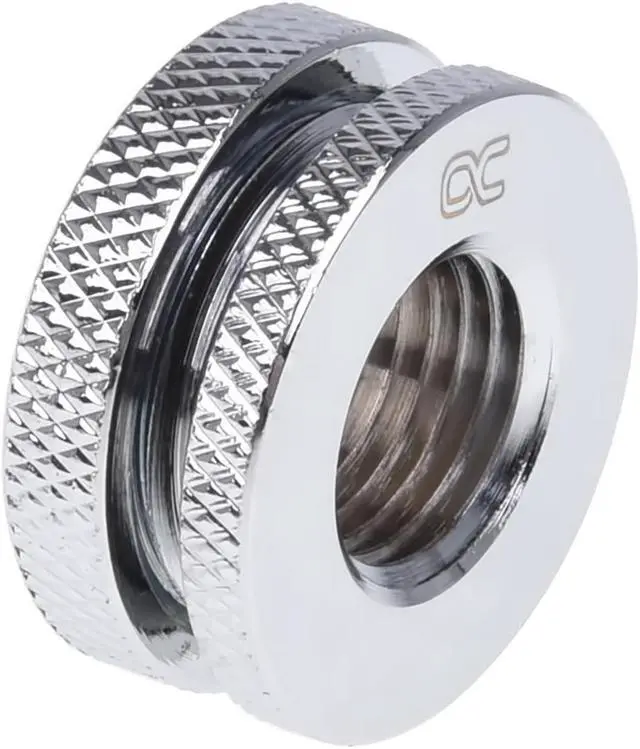 Main image of Alphacool G1/4" Bulkhead Connector Fitting, Short Version, Chrome