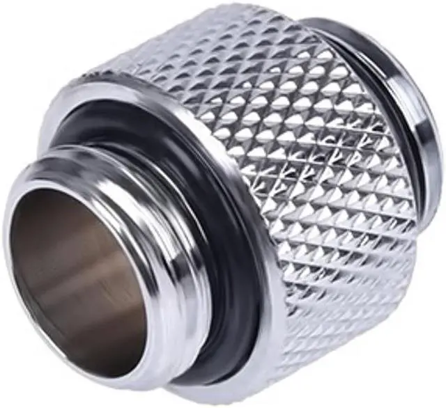 Alt view image 2 of 4 - Alphacool HF G1/4" Male to Male Extender Fitting, 10mm, Chrome, 4-pack