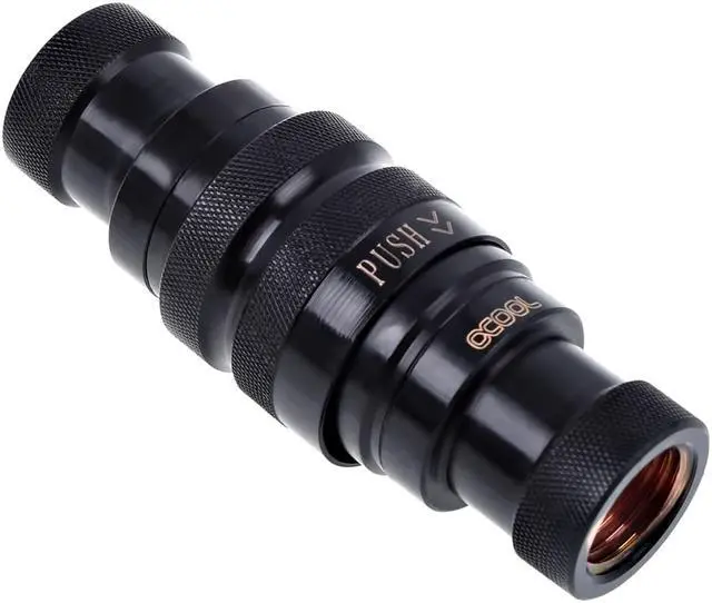 Main image of Alphacool G1/4" Eiszapfen HF Quick Release Connector Kit, Deep Black