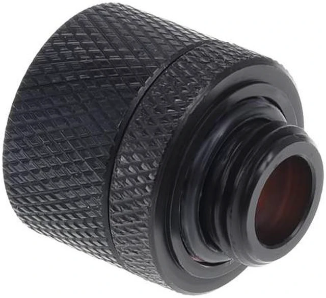 Alt view image 2 of 8 - Alphacool HF G1/4" to 10mm ID, 16mm OD Compression Fitting for Soft Tubing, Deep Black, 6-pack