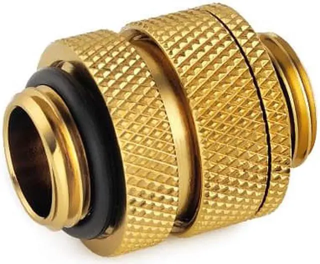 Alt view image 2 of 3 - Bitspower G1/4" Adjustable Aqua Link Pipe (16-22mm), True Brass