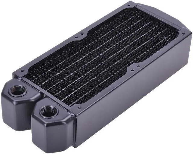 Main image of Alphacool NexXxos XT45 Full Copper Radiator 160, 80mm x 2, Dual Fan, Black