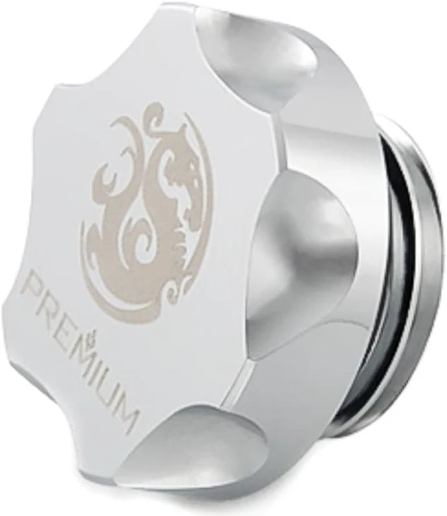 Alt view image 2 of 4 - Bitspower Premium G1/4" Stop Fitting, Silver Shining, 4-pack