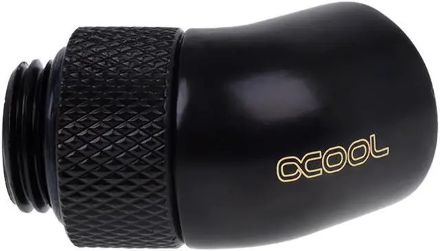 Alt view image 4 of 7 - Alphacool Eiszapfen G1/4" Male to Female Extender, 45 Degree Rotary, Deep Black, 4-pack