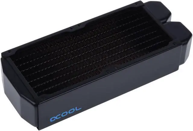 Alt view image 2 of 6 - Alphacool NexXxos XT45 Full Copper Radiator 184, 92mm x 2, Dual Fan, Black