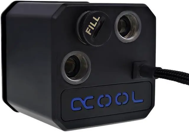 Alt view image 3 of 11 - Alphacool Eisbaer (Solo) CPU Water Block and Pump, Black