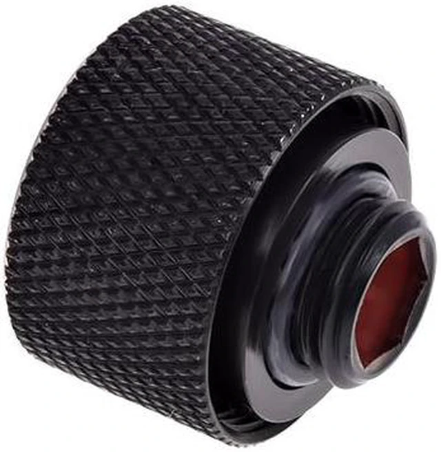 Alt view image 3 of 4 - Alphacool HT G1/4" Compression Fitting for Plexi (Acrylic) / Brass Hard Tubes, 16mm OD, Deep Black, 6-pack