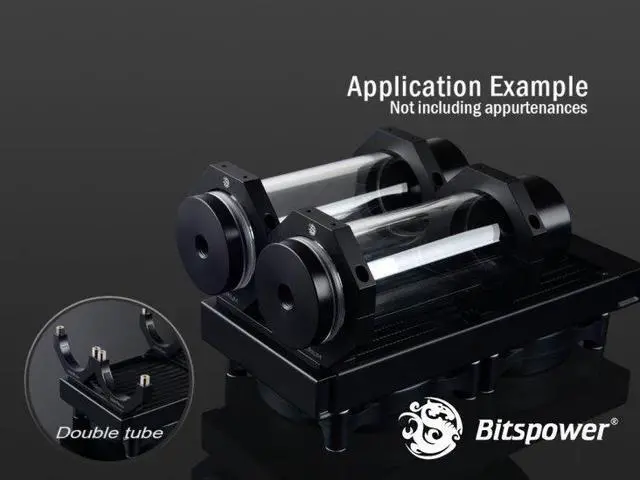 Alt view image 3 of 7 - Bitspower Premium Reservoir Mount, Abrasive Black