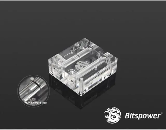 Alt view image 2 of 11 - Bitspower GPU Waterblock Bridge for 2 Cards Between Slot 1 and 4, Clear