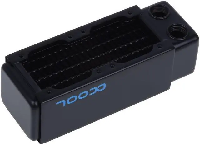 Main image of Alphacool NexXxos XT45 Full Copper Radiator 100, 50mm x 2, Dual Fan, Black