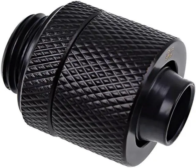 Alt view image 2 of 8 - Alphacool Eiszapfen G1/4" to 10mm ID, 13mm OD Compression Fitting for Soft Tubing, Deep Black