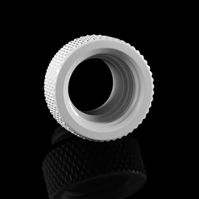 Alt view image 3 of 5 - Bitspower G1/4" Male to Female Extender Fitting, 7.5mm, Deluxe White